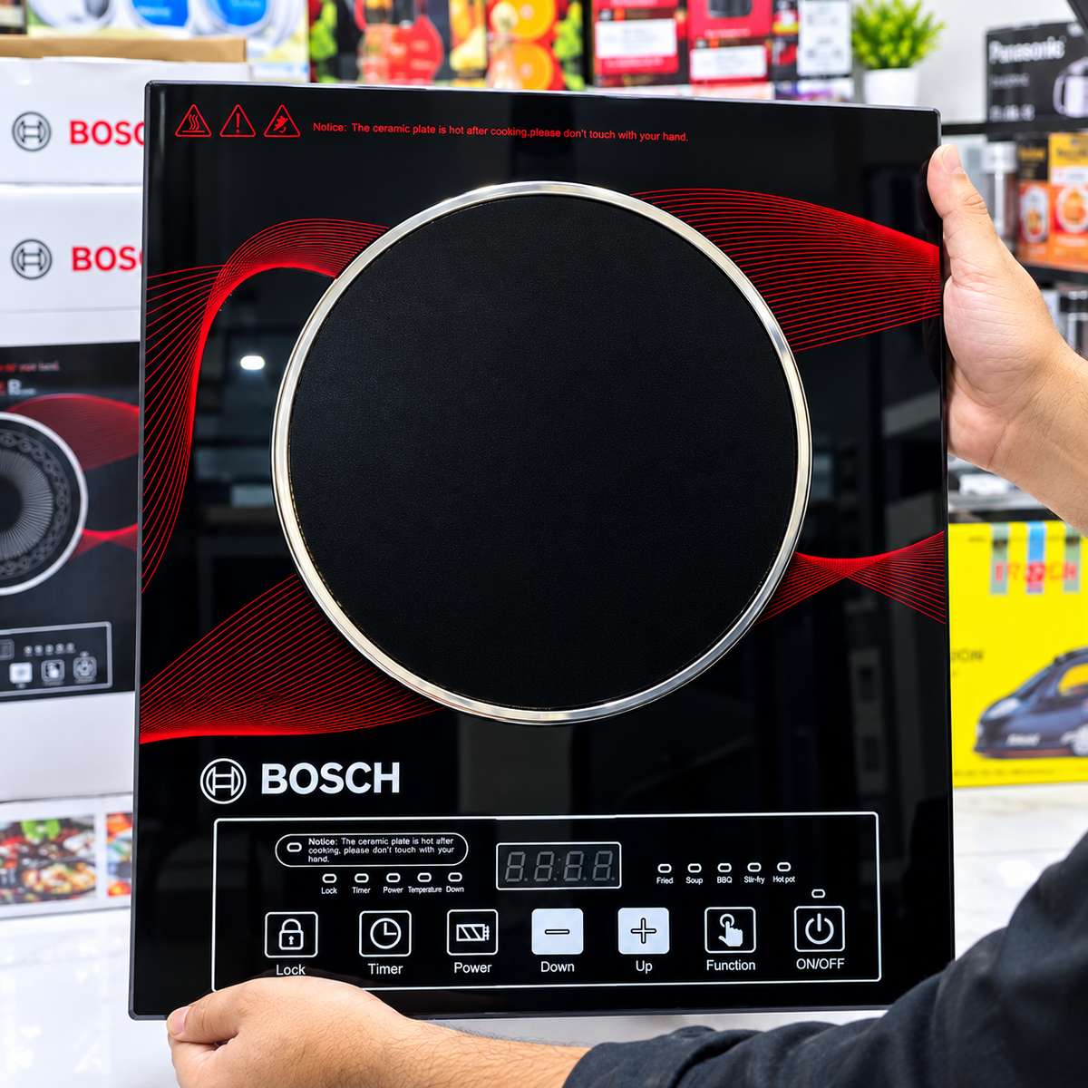 Bosch 2200 Watts Infrared Cooker RBK-12 With Digital Touch Controls Multiple Cooking Functions And Safety Lock For Modern Kitchens